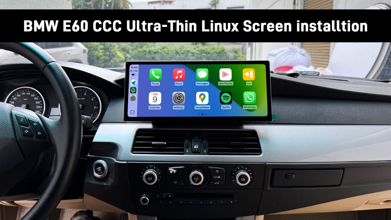 BMW E60 E61 CCC install a Linux CarPlay Android auto 12.3