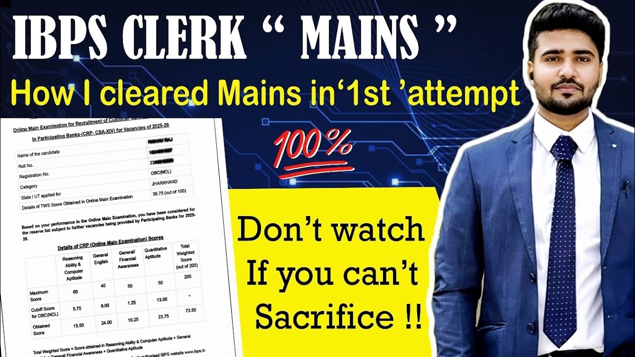 BOOST MARKS IN IBPS CLERK MAINS 2025 | IBPS CLERK MAINS SCORECARD | #IBPS #sbi #strategy #Scorecard