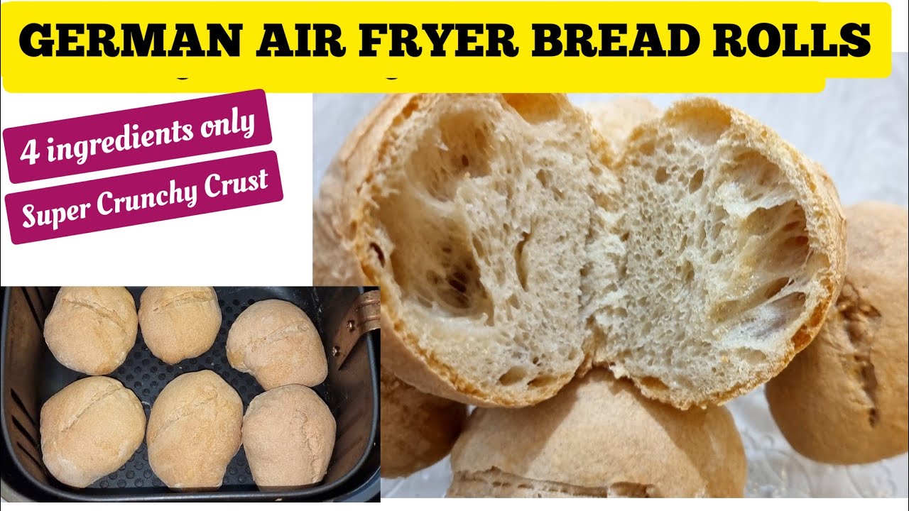 Air Fryer German Bread Rolls Recipe. Crusty Low Budget Bread Recipes in The Air fryer