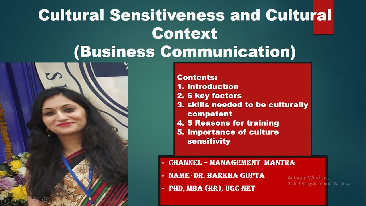 Cultural Sensitiveness and Cultural Context: Business Communication (Hindi), 6 key factors, skills