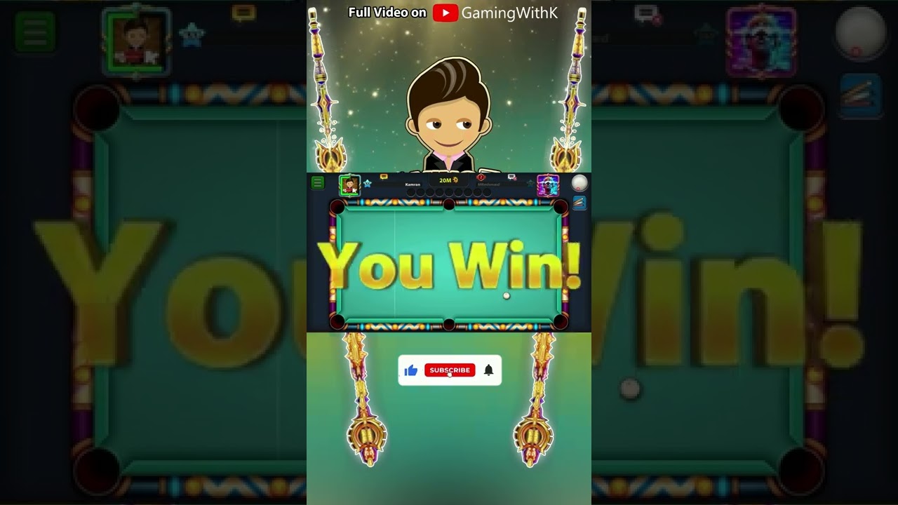8 ball pool - Golden Shot - Gaming With K - #shorts #8bp #8ballpool #miniclip