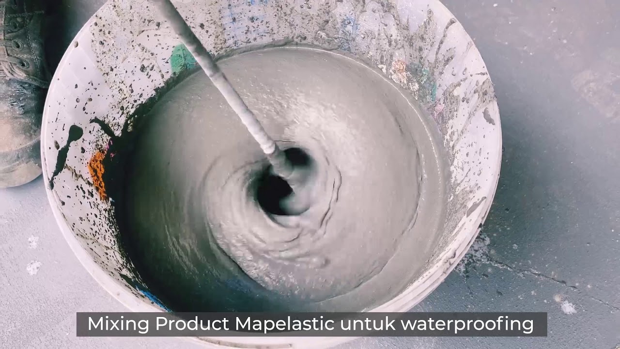 Aplikasi waterproofing dengan Mapelastic, Mapeband Easy dan Mapenet 150