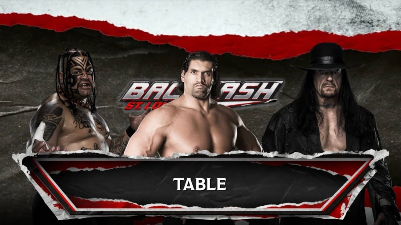WWE 2k26 - Умага против Хали против Андертейкера: Матч со столами на Backlash