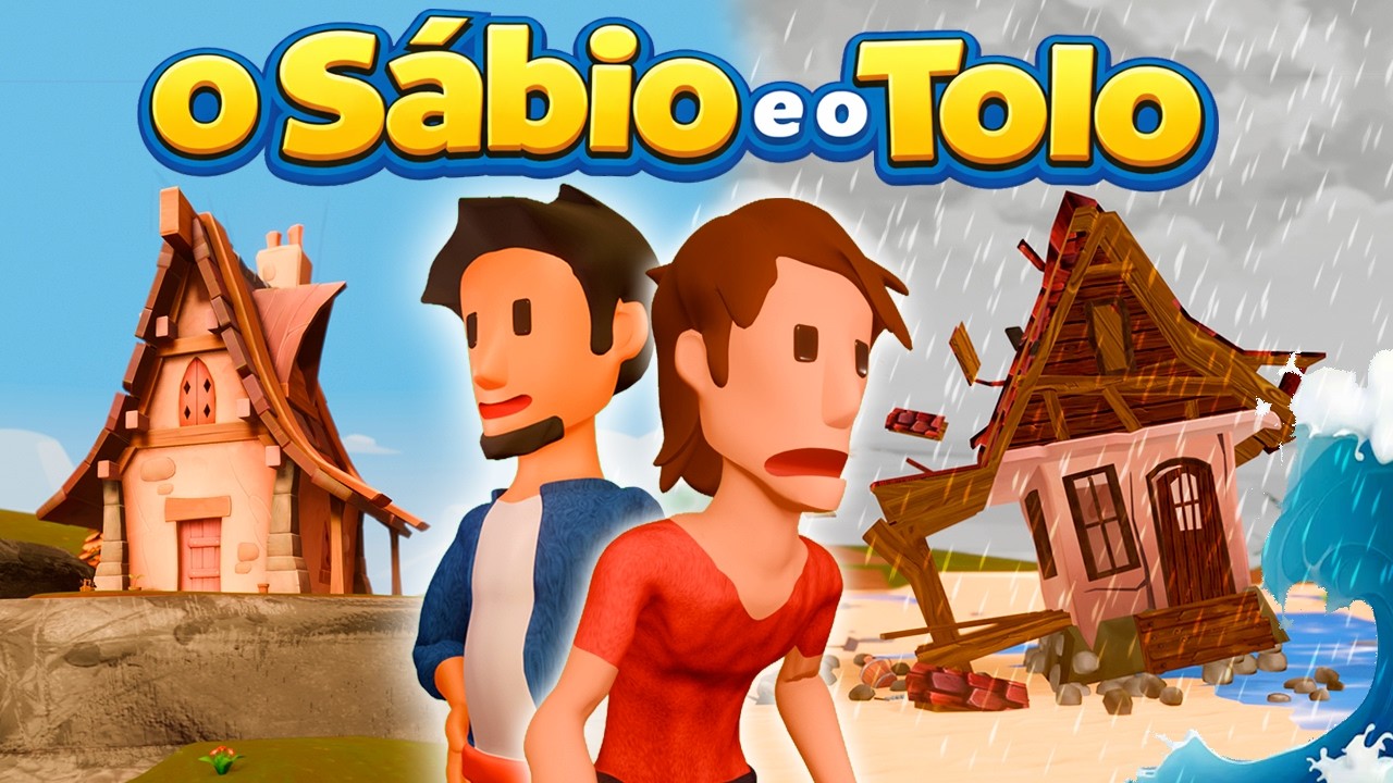 Construiu na areia&hellip; olha o que aconteceu 😱🌧️ O S&aacute;bio e o Tolo | BIBTOONS BRA