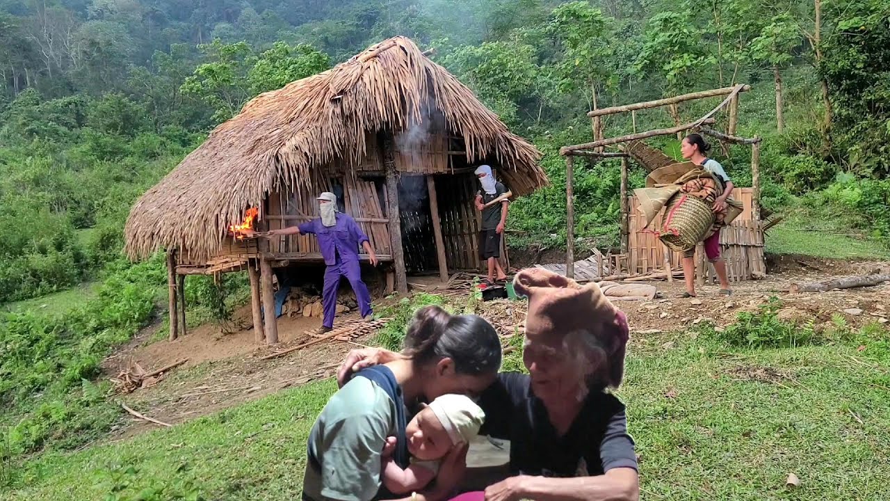 When I returned from selling vegetables, the landowner came and chased the mother and child away?
