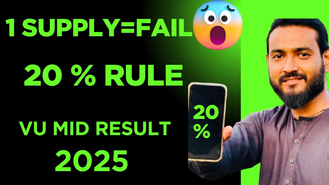 Vu midterm result 2025 announced |Kon pas kon fail|20%rule |