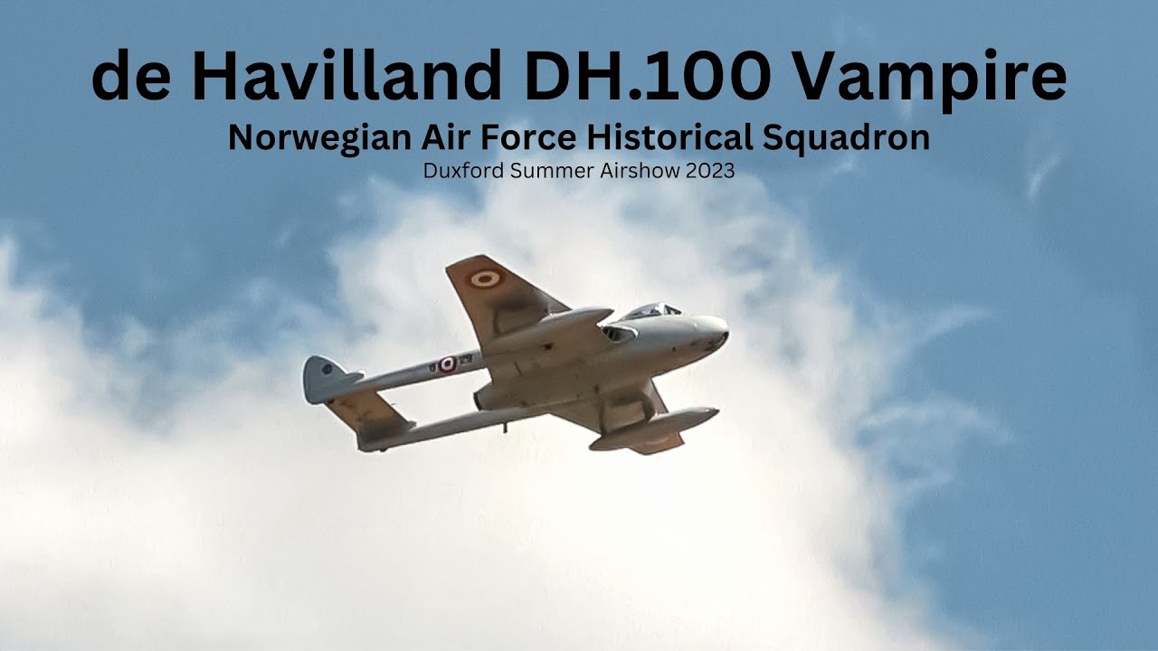 De Havilland Vampire - Norwegian Air Force Historical Squadron - Duxford Summer Airshow 2023