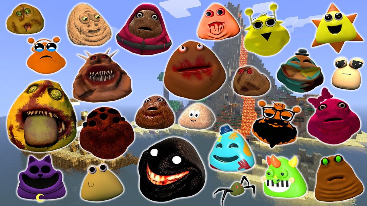 DESTROY ALL NEW 3D POU BOU'S REVENGE & ITALIAN BRAINROT FAMILY in MINECRAFT Garry's Mod