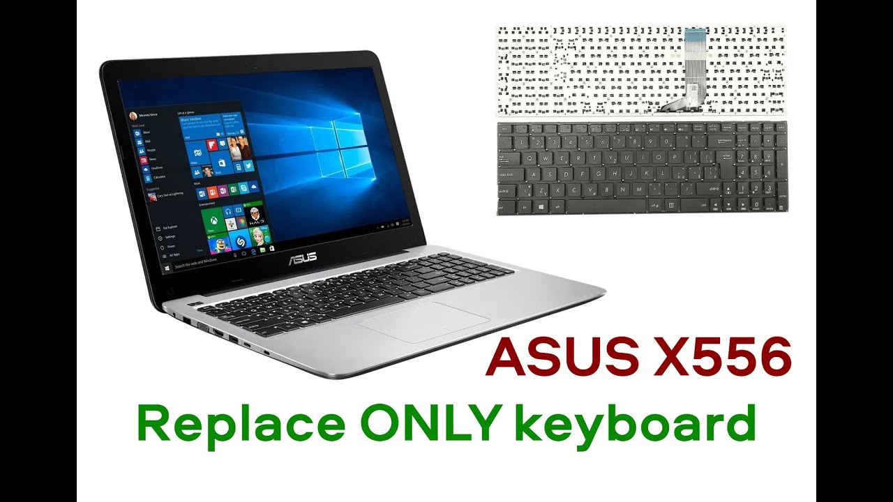 ASUS X556 laptop keyboard replacement. Замена клавиатуры на ноутбуке ASUS X556