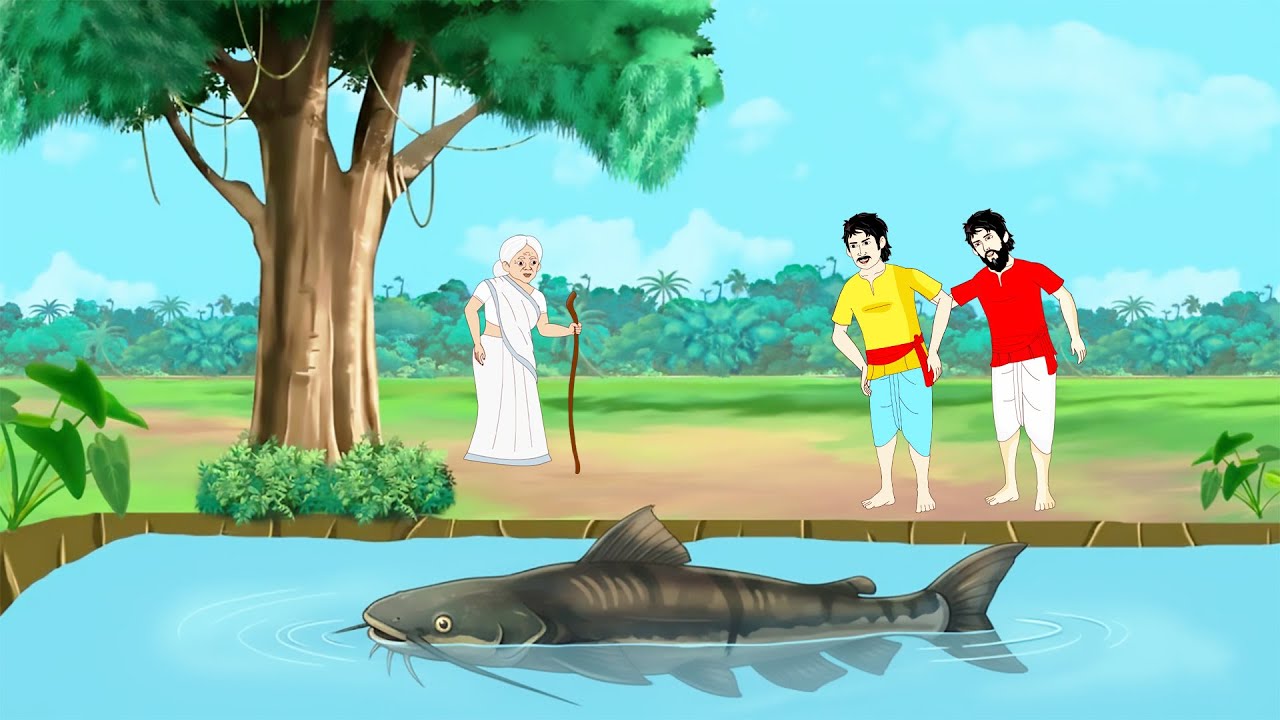 পুকুরে বড়ো মাগুর মাছ,Bengali Moral Stories Cartoon। Bangla Golpo। Thakumar Jhuli । Creatoons