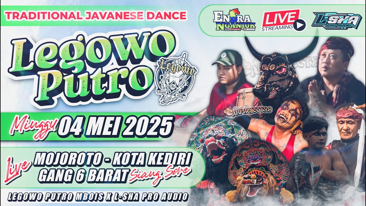 Live Jaranan LEGOWO PUTRO L-SHA PRO AUDIO Gang 6 Barat Mojoroto Kediri