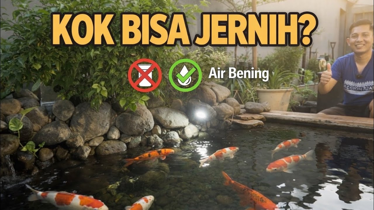 Rahasia Kolam Koi Outdoor Stabil & Jernih Setiap Hari Tanpa Alat Mahal 