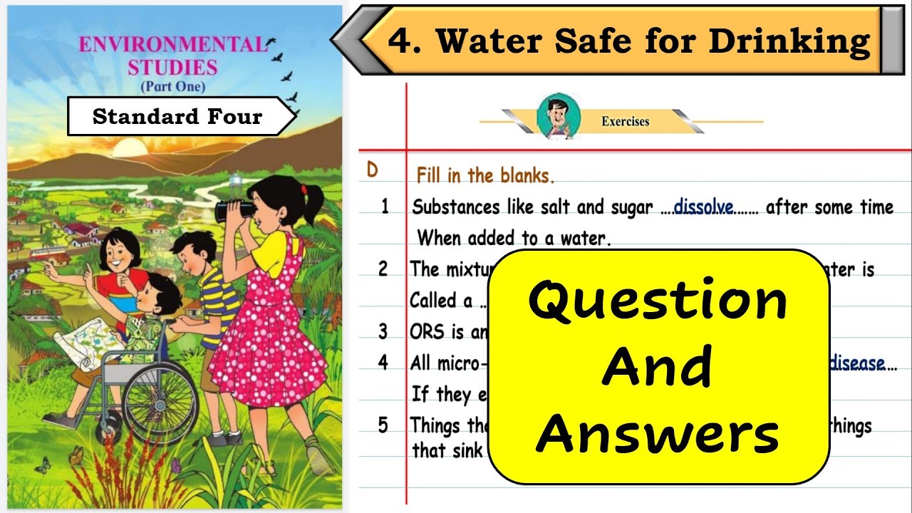 Std 4th EVS | 4. Water Safe For Drinking | Question answers | @Learn Easily by Sandhya Wagh
