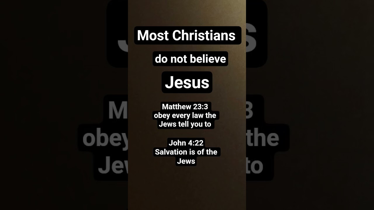 Most Christians already follow Antichrist because they do not do everything Jesus told them to do
