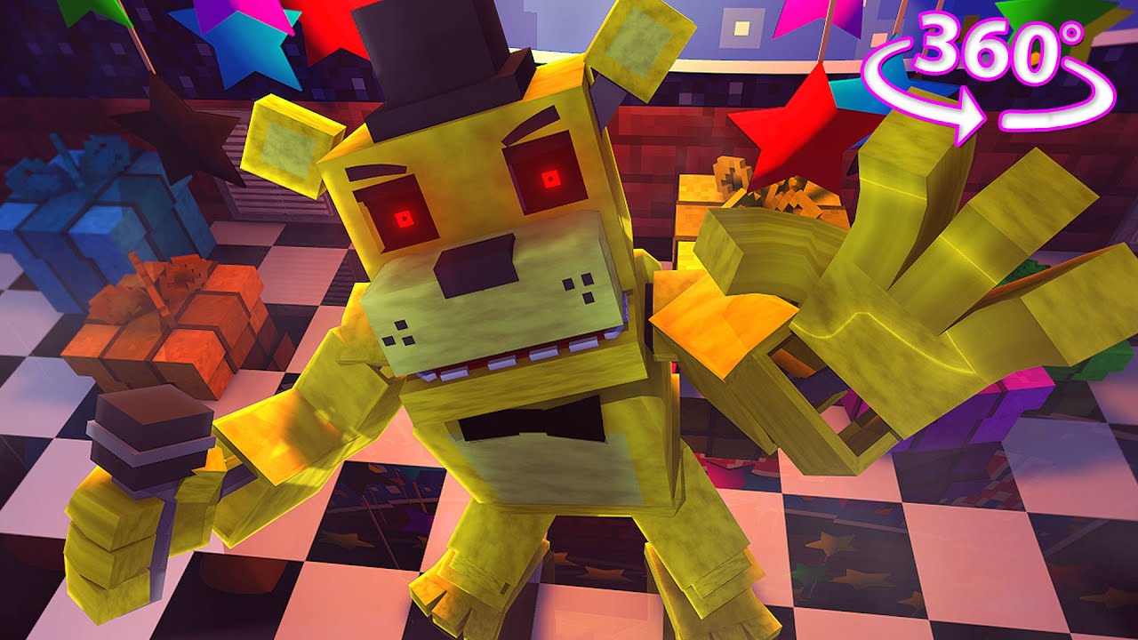 Five Nights At Freddy's 360° — ВОЗВРАЩЕНИЕ Золотого Фредди — Видео Minecraft 360°