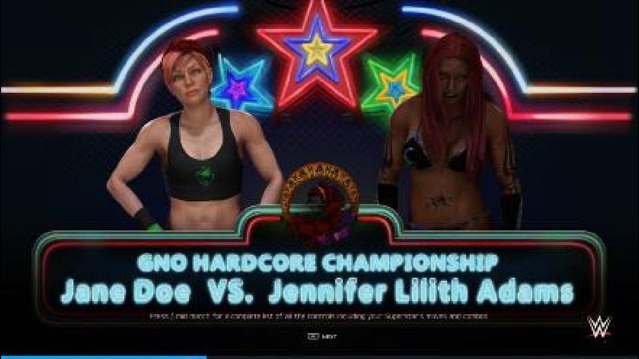 WWE 2K25 Extreme Rules *HARDCORE* - Jane Doe vs Jennifer Lilith Adams
