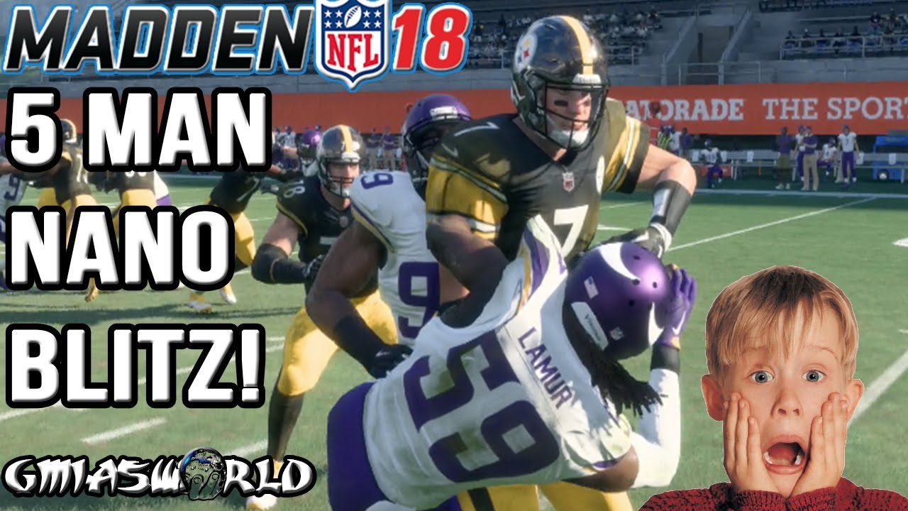 Madden 18 Glitch Blitz: 5 Man NANO PATS Playbook Glitch Blitz In Madden 18 Gameplay!