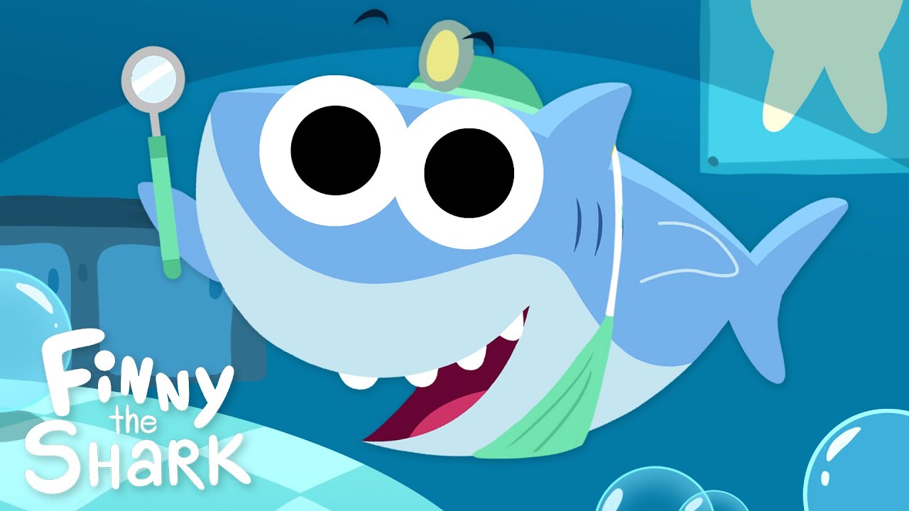 Finny and Papa Shark Visit The Dentist | @Finny The Shark | Cartoon for Kids