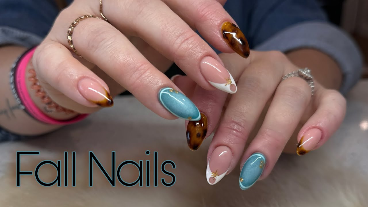 Watch Me Work: Fall Nail trend | Tortoise Shell & Easy Aura Nail! 
