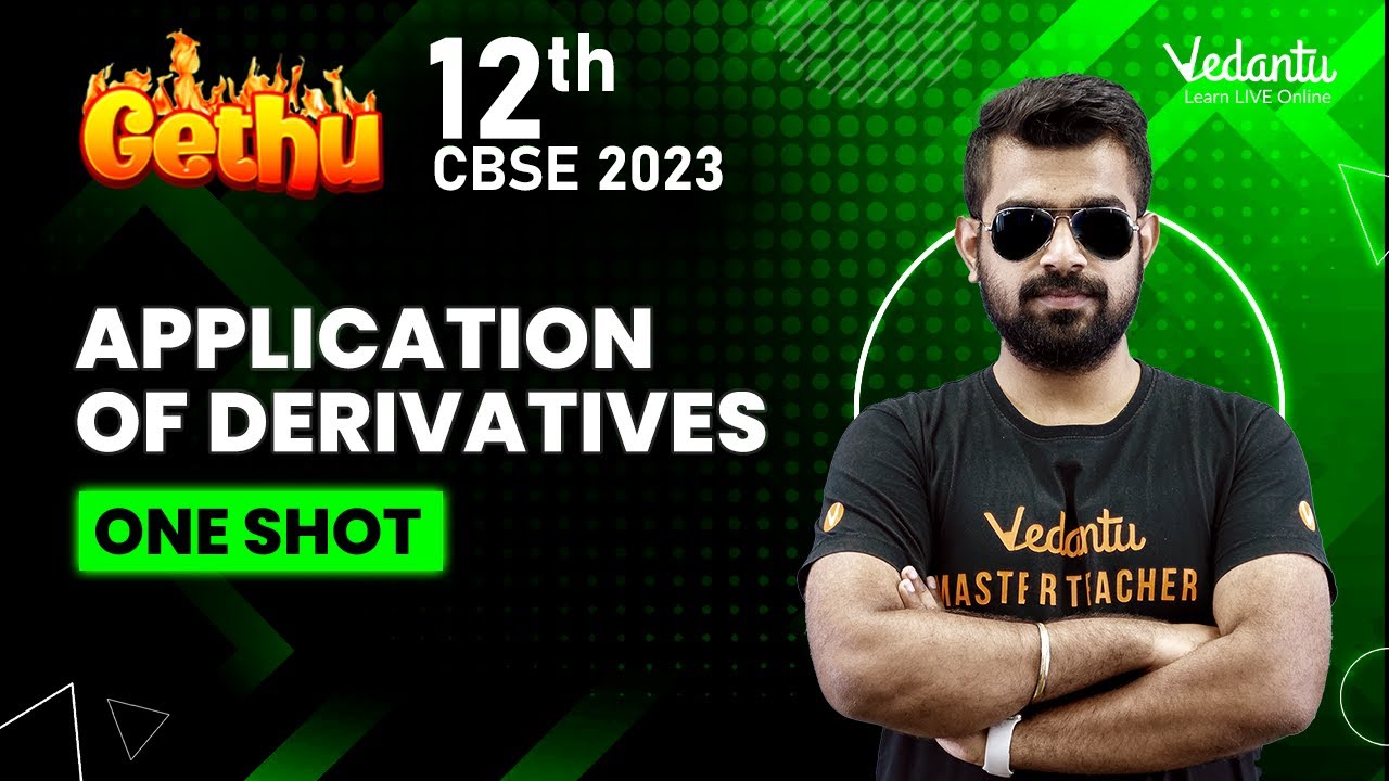 Application of Derivatives Class 12 Maths CBSE 2023 Complete Revision | Shimon Sir | V Master Tamil|