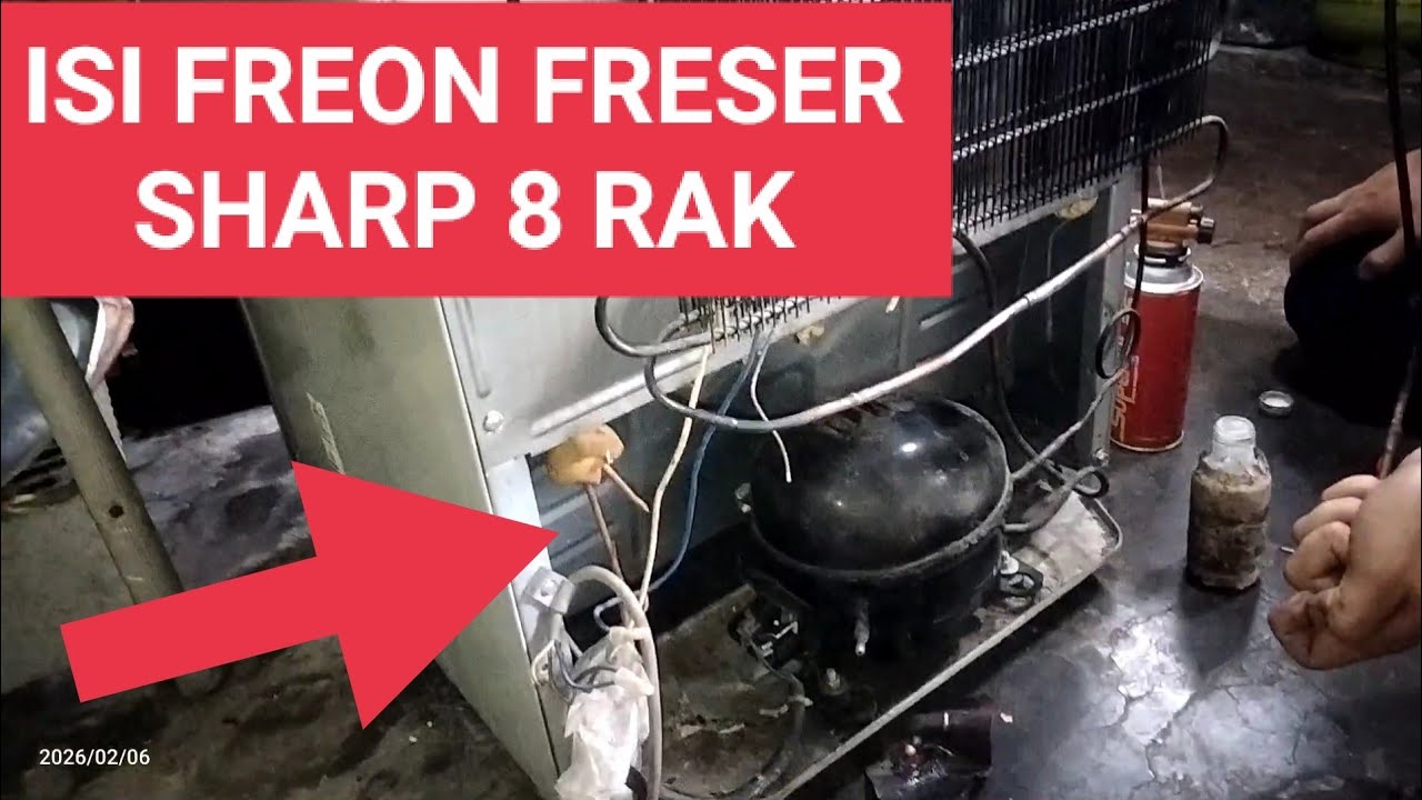 ISI FREON FRESER SHARP 8 RAK DENGAN PATOKAN AMPER #FRESER8RAKMERKSHARPTIDAKDINGIN