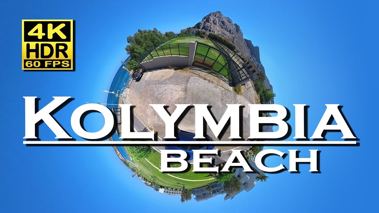 Kolymbia Beach Walk Rhodes , Greece in 4K 60fps HDR UHD Dolby Atmos 💖 The best places 👀 walking tour
