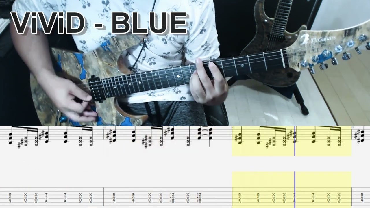 ViViD - BLUE ギター弾いてみた【tab有】guitar cover
