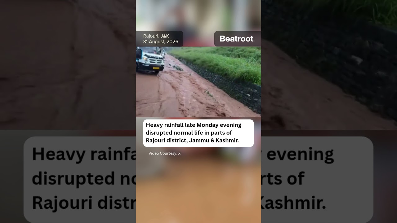 Heavy rainfall late Monday evening disrupted normal life in parts of Rajouri, J&K. #shorts