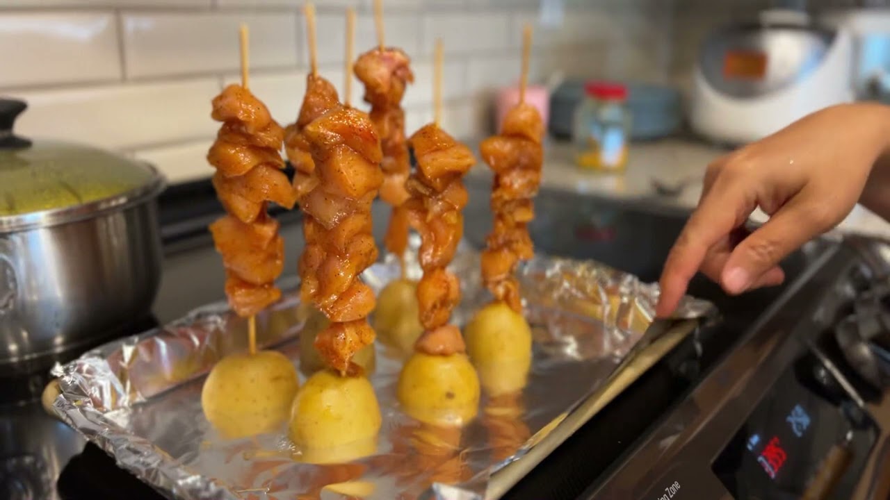 烤鸡肉串  一个小妙招烤箱撸串自由 更健康【田园时光美食】