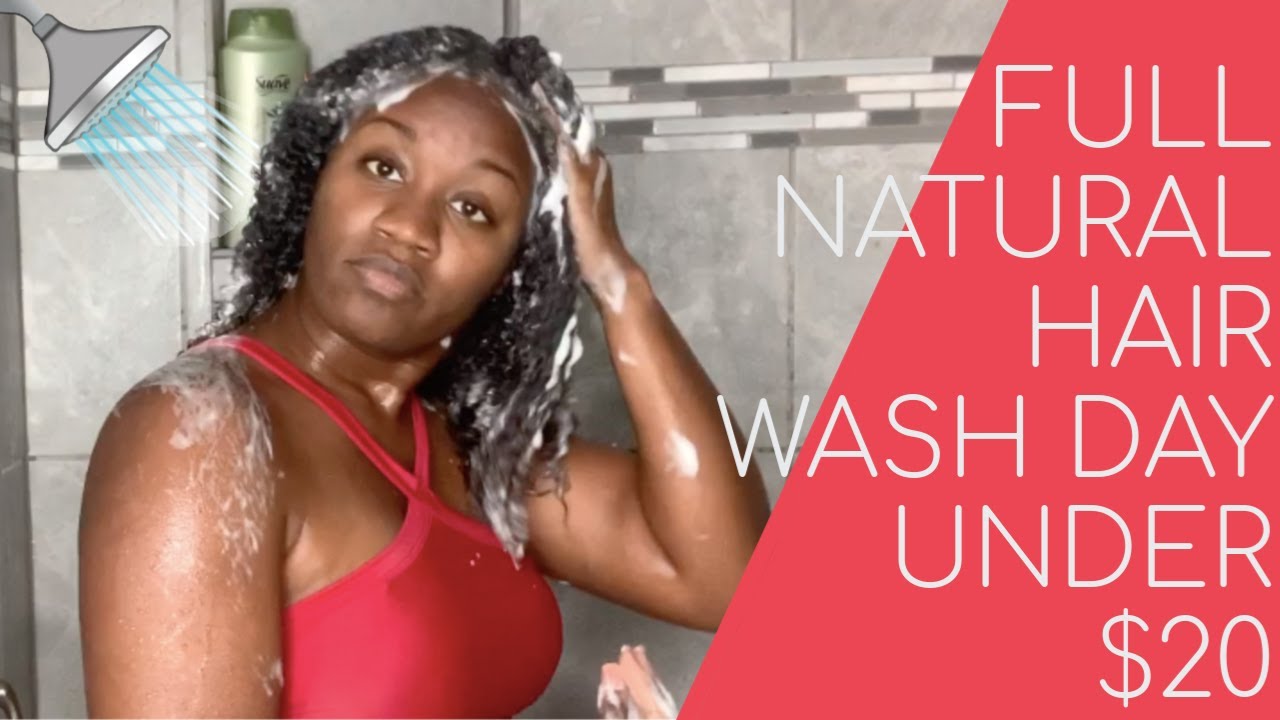 FULL NATURAL HAIR WASH DAY UNDER $20 | EiffelCurls