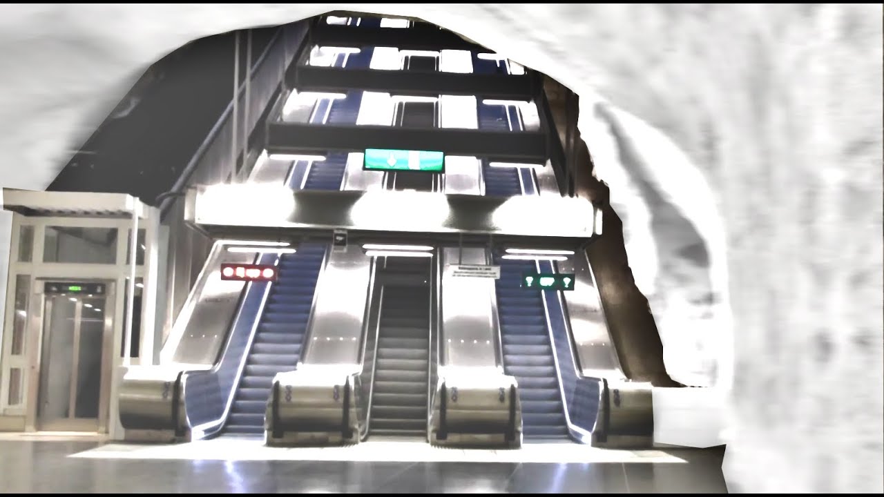 Sweden, Stockholm, Husby Subway Station, 1X escalator