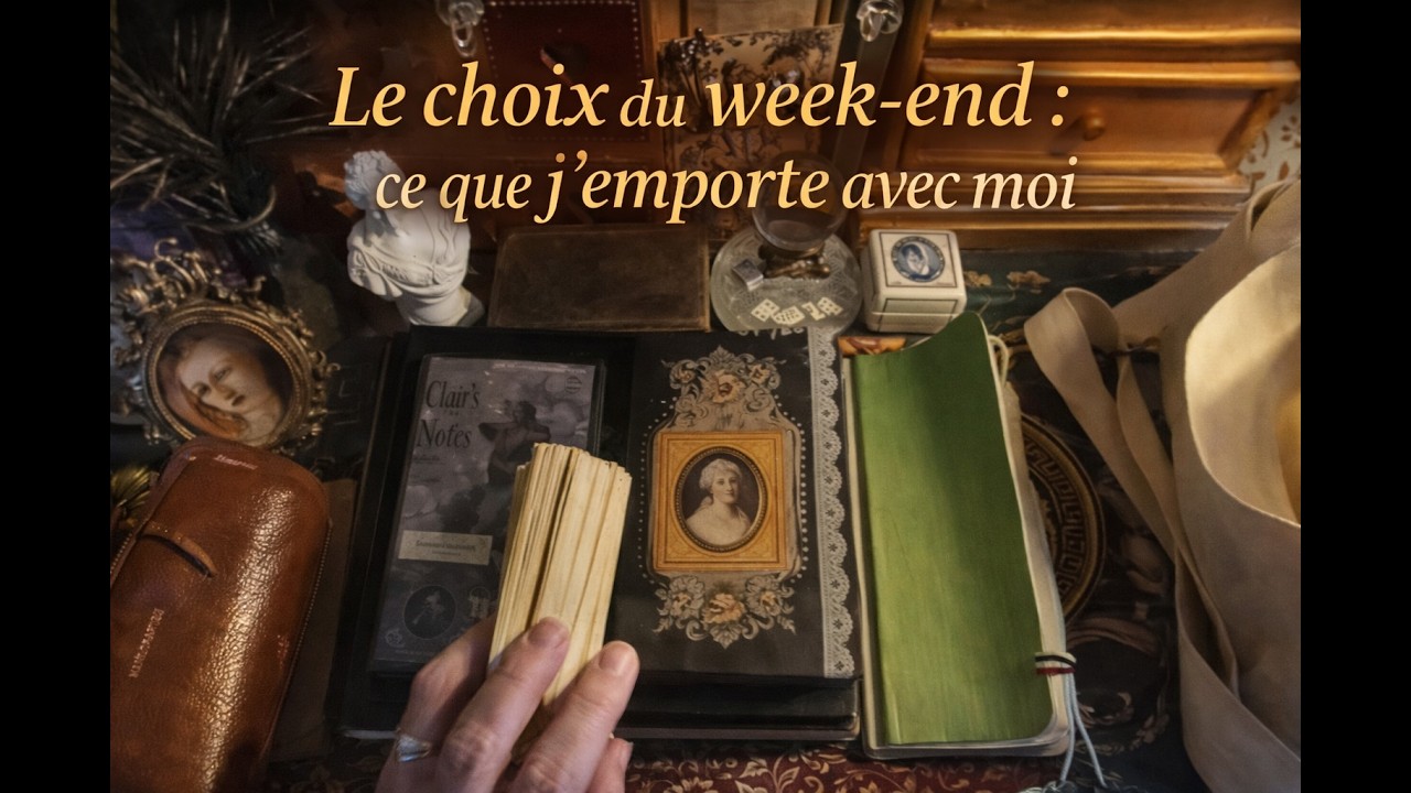 « Le choix du week-end : ce que j'emporte avec moi » #cartomancie  #papeterie #travelersnotebook