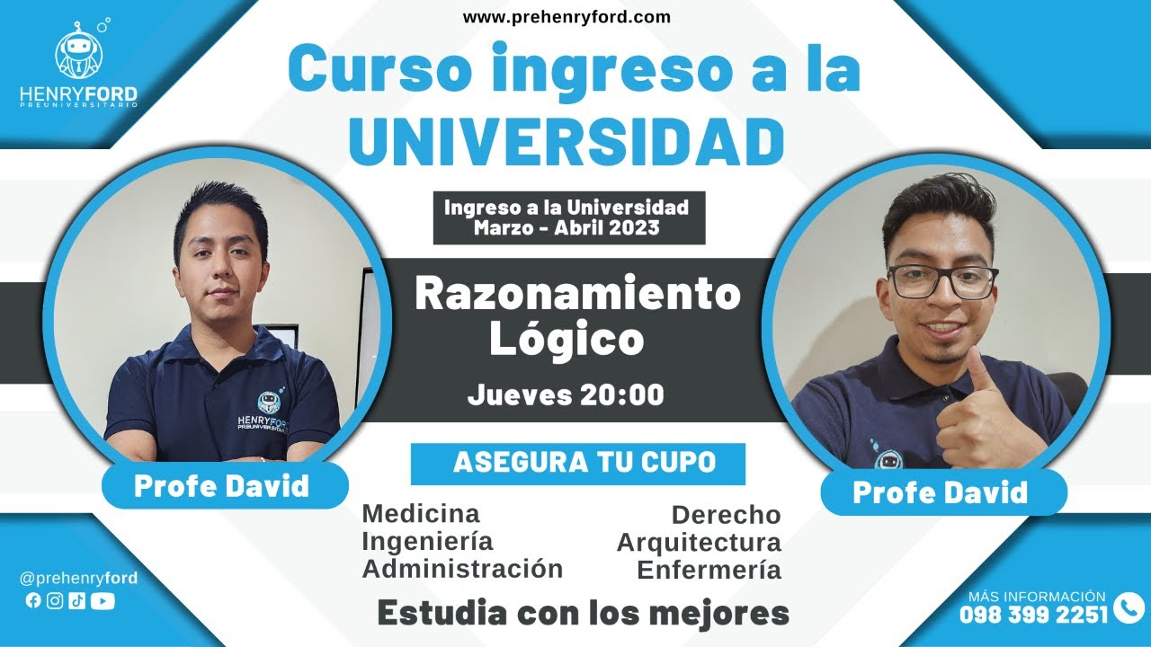 ✅Curso ingreso a la Universidades 2023 | Razonamiento Lógico