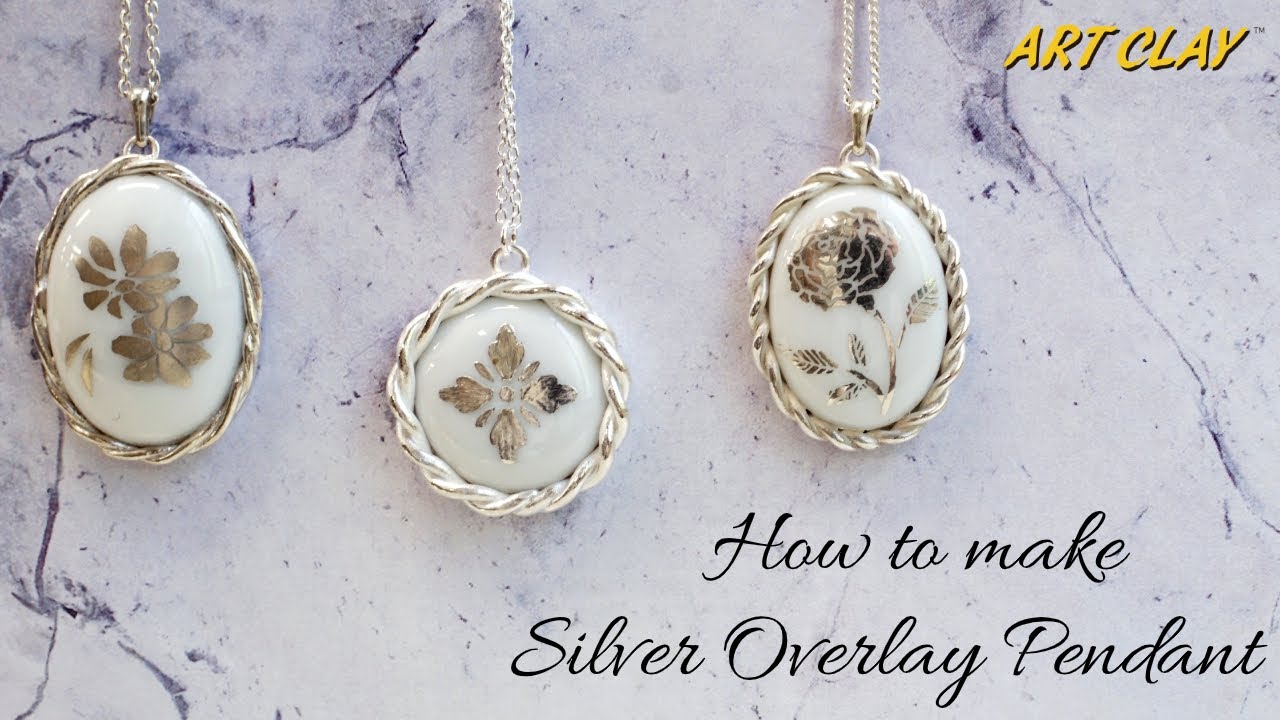 (DIY) Silver overlay pendant with Art Clay Overlay Silver Paste