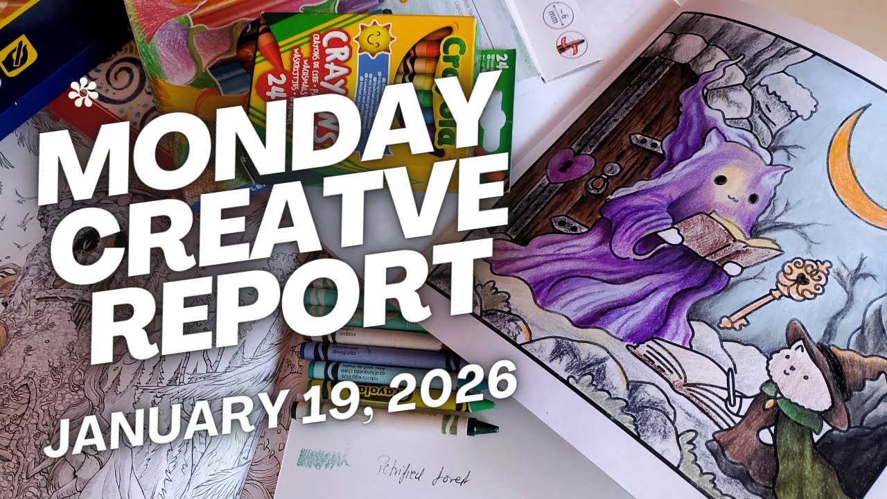 Monday Creative Report: Fairy Tale Palettes, Winter Fairies & Coloring WIPs 🧚‍♀️❄🖍🎨