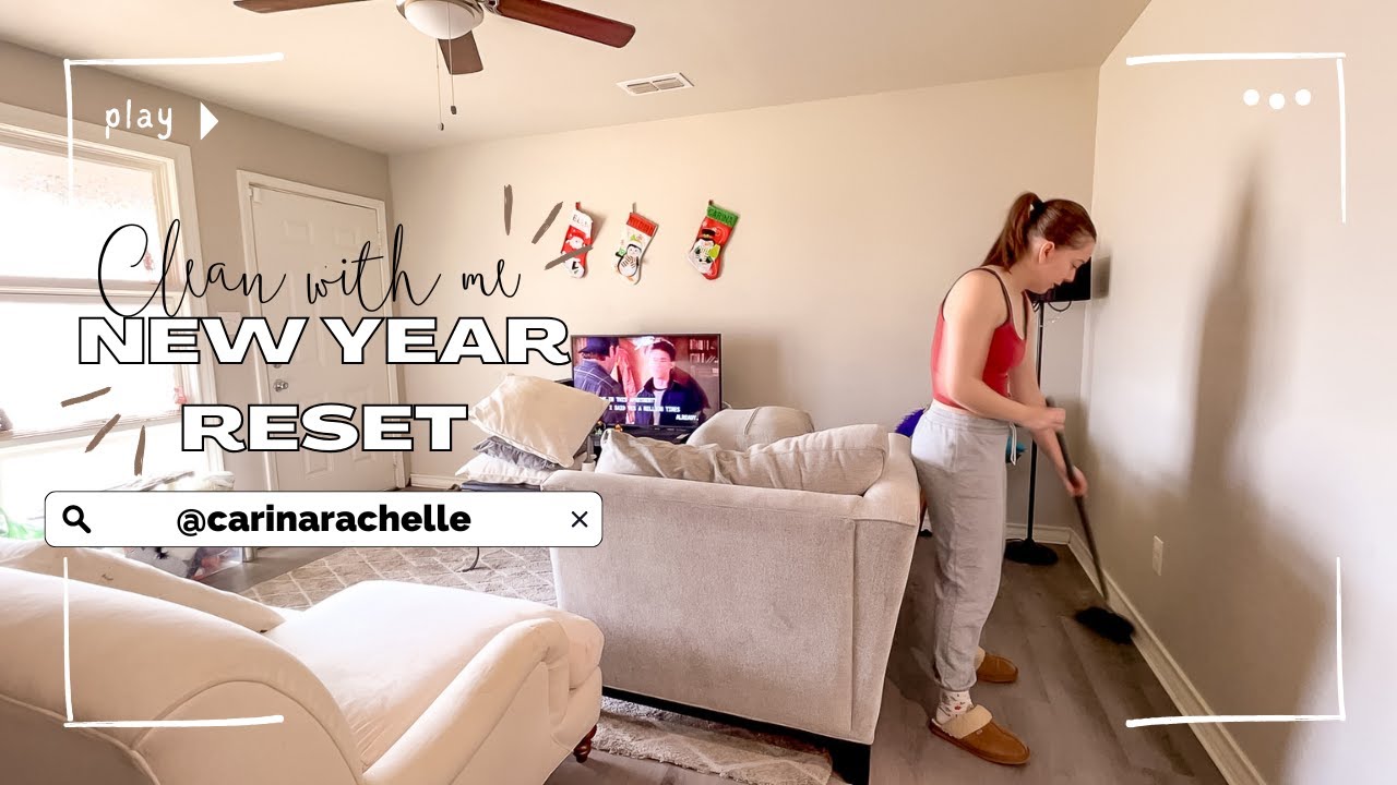 NEW YEAR RESET | Clean with me | cleaning the house before classes start