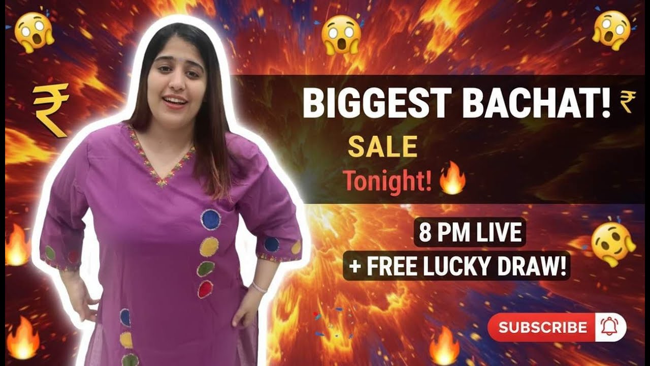 Mega Sale Tonight 🔥 8:00 PM Best Discount 💥 + Free Lucky Draw 🎁