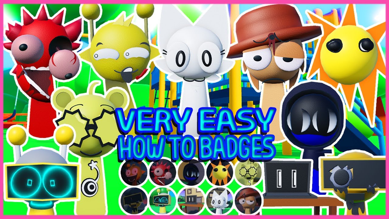 Roblox  [MEGA UPDATE] How to get ALL 10 NEW BADGES in 3D Sprunki RP And Animations