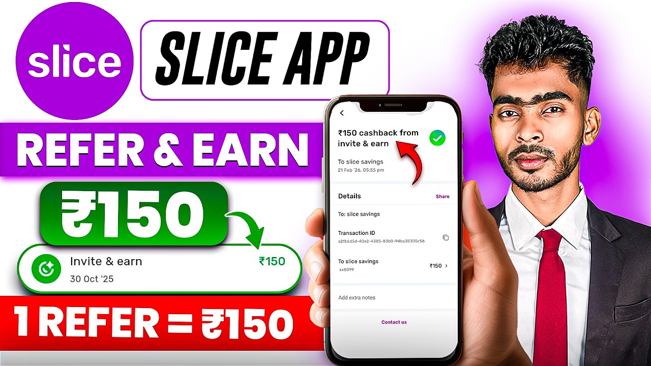 Slice App Refer and Earn ₹150 | Slice App Se Paise Kaise Kamay | Slice App referral Code &SALMA94946