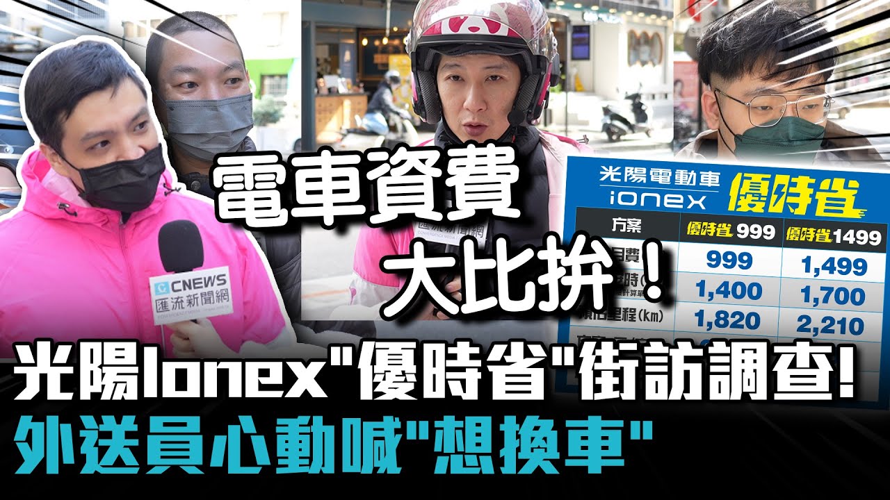 電車資費大比拚！光陽Ionex「優時省」街訪大調查 外送員心動喊「想換車」【CNEWS】