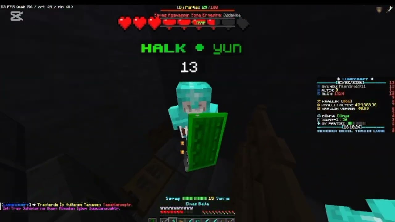LuneCraft Kill Monage 1 Greva01 Ve rambox için eski kanalın sifresini unuttum