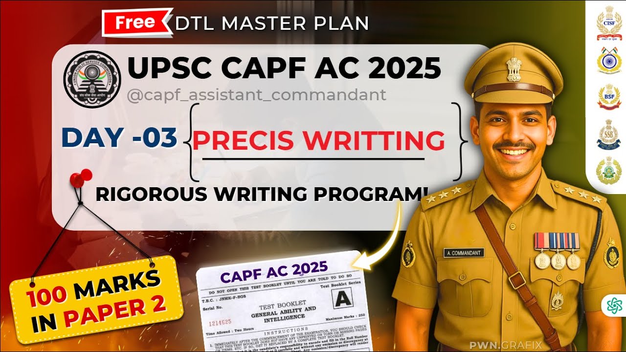 CAPF-AC 2025 PAPER-2  PRECIS WRITING || DESIRE TO LEARN || BY NIHAL SINGH THAKUR