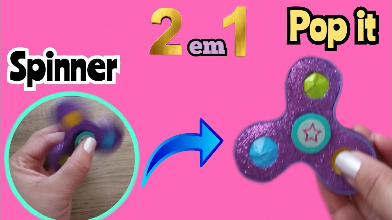 Como fazer Fidget toys caseiro | pop it spinner 2 em 1