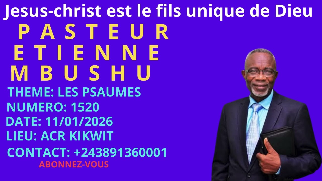 PRÉDICATION : 1520. LES PSAUMES 11/01/2026