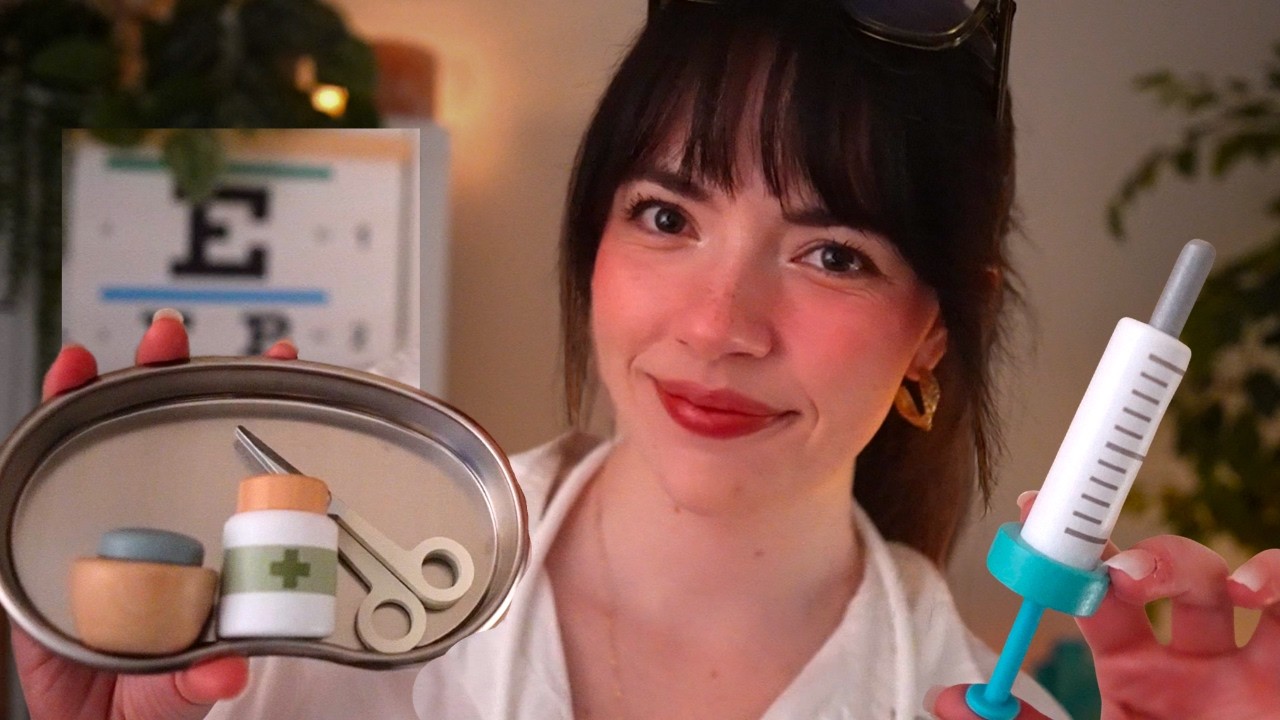 ASMR Complete Medical Exam (wooden toys, follow directions, doctor roleplay)