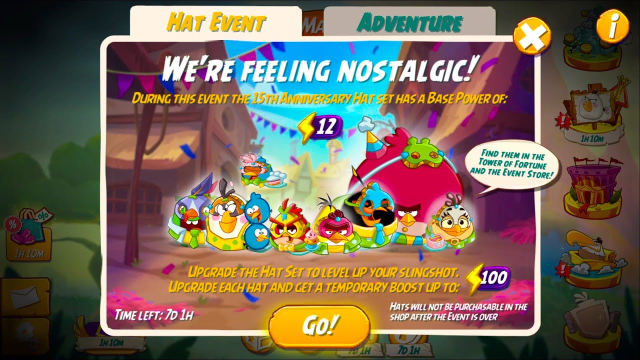 How to get the 15th Anniversary Hat Set in Angry Birds 2