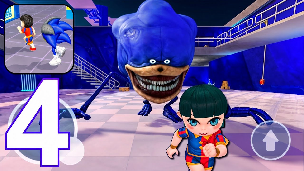 Sonic Tapes Prison: Escape Barry - Gameplay Walkthrough Part 4 - Evil Sonic Prison (Android, iOS)