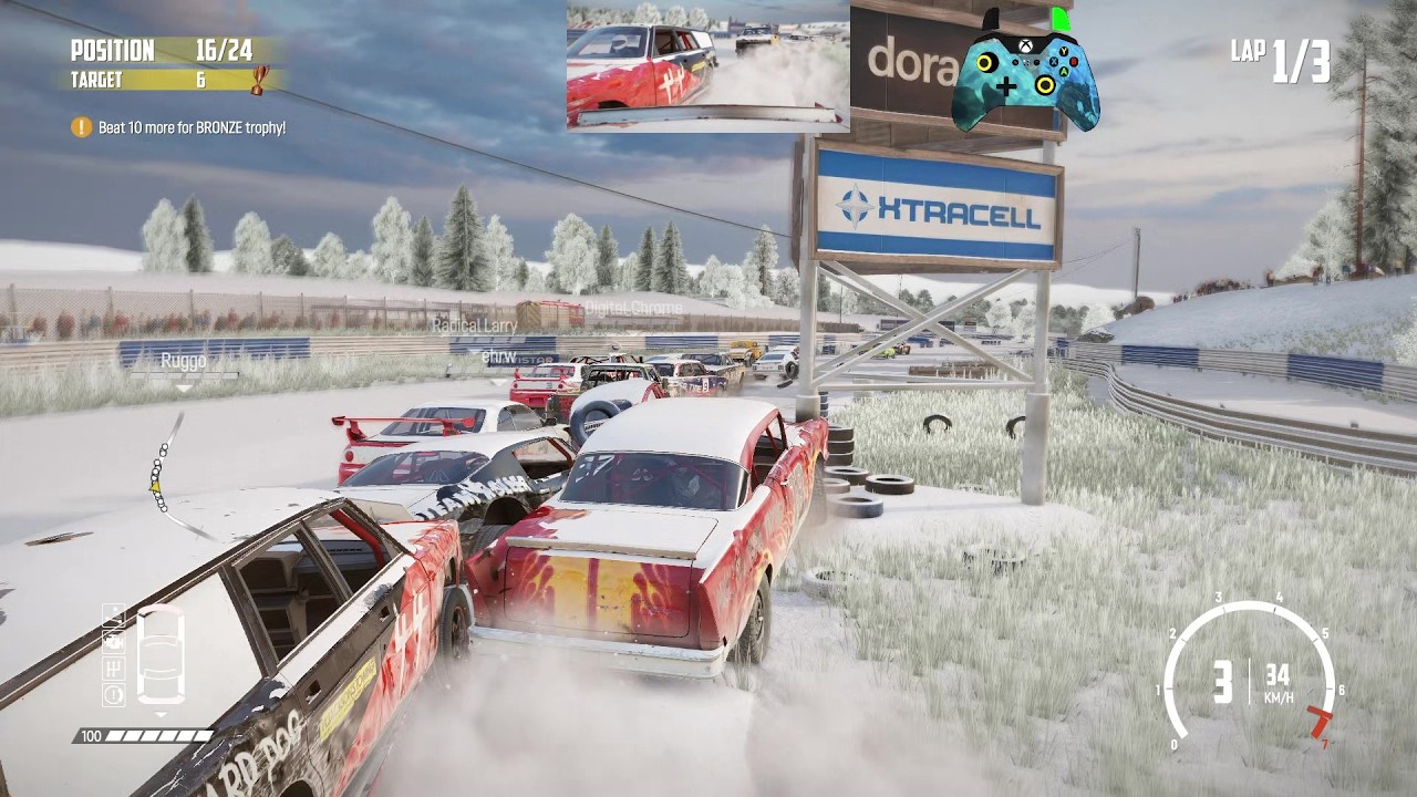 Wreckfest 26.02.21 Hotshot Rumble Race - Fire Rock Raceway Main Circuit Reverse