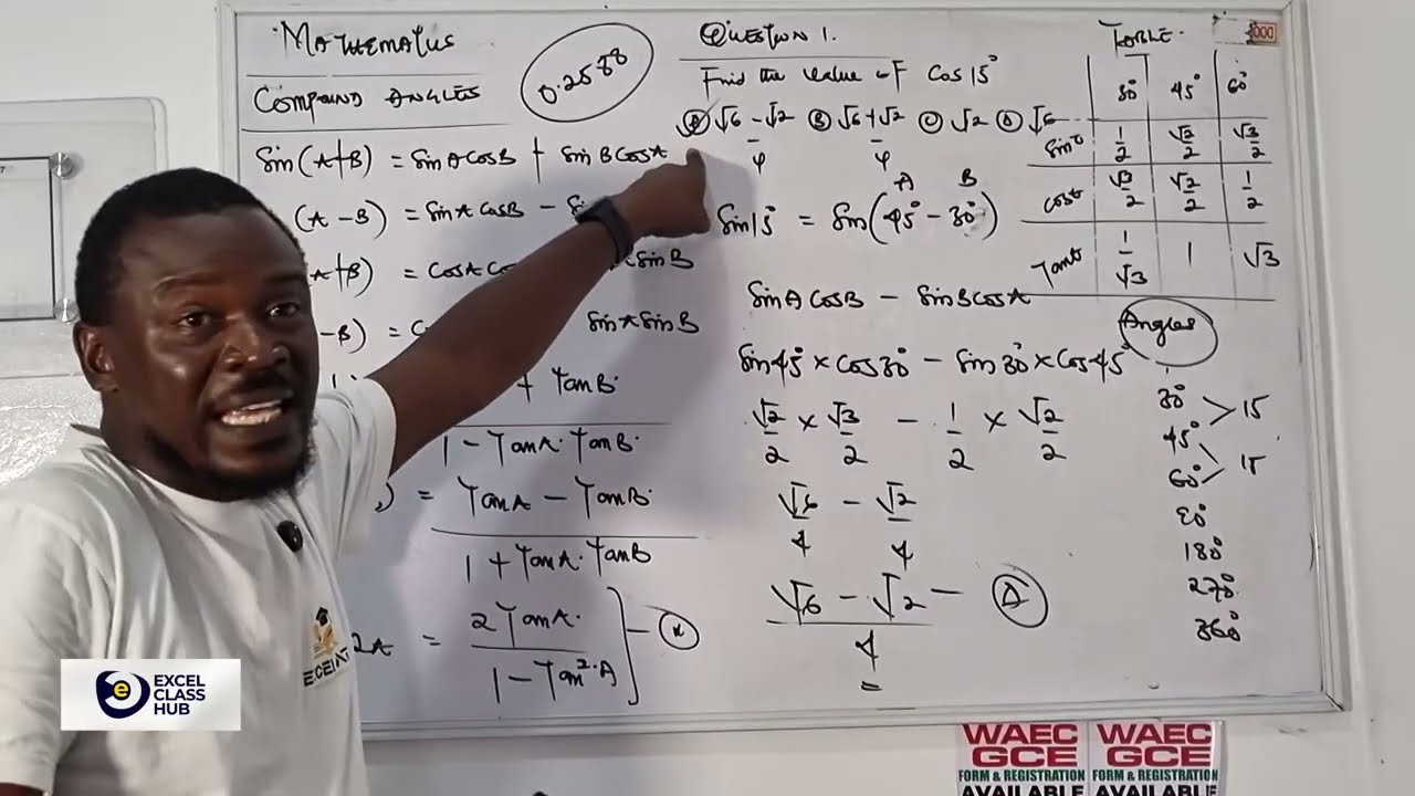 (Part 6) JAMB Mathematics: Trigonometric Ratios Explained