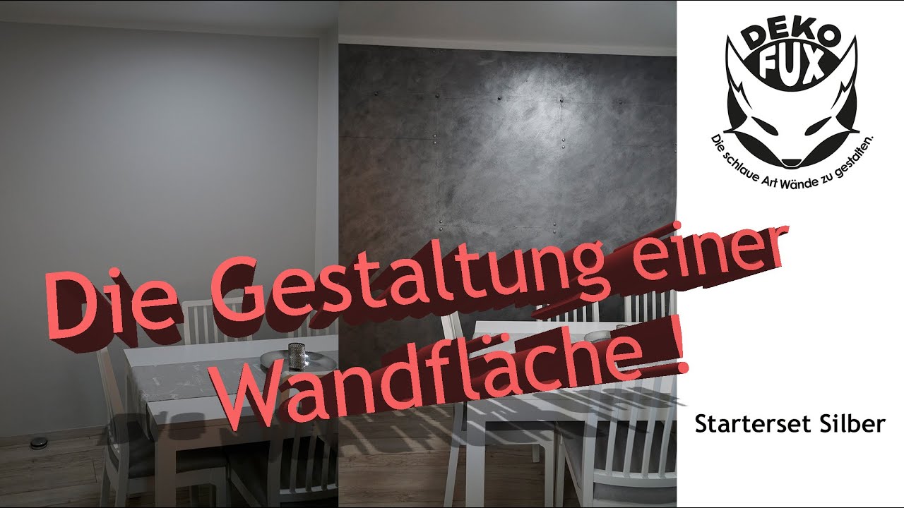 Die Gestaltung einer Wandfläche mit dem DekoFux Starterset Silber